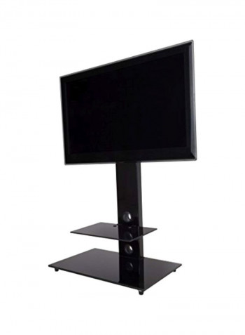 Lesina TV Floor Stand With Mounting Column Black