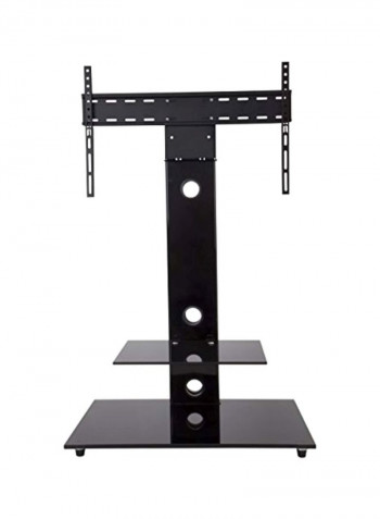 Lesina TV Floor Stand With Mounting Column Black