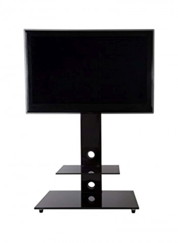 Lesina TV Floor Stand With Mounting Column Black
