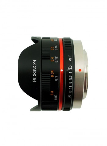 Digital Camera Fisheye Lens Black