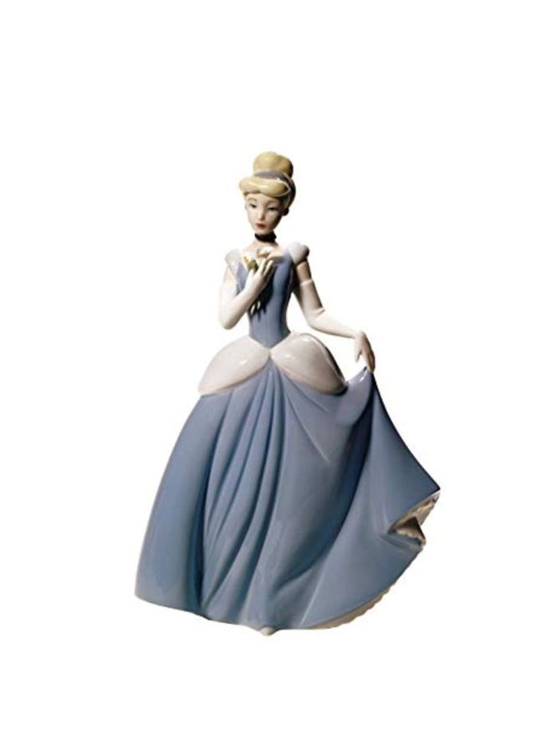 Decorative Cinderella Collectible Figurine Blue/White/Yellow 5.5x11.4x7.1inch
