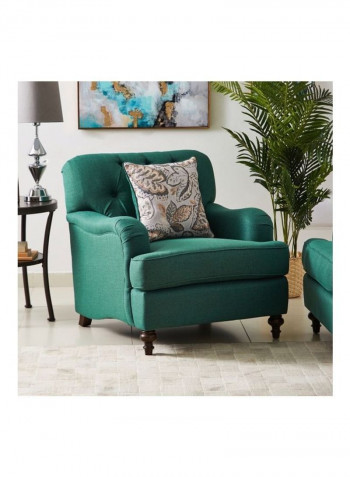 Dorothy 1-Seater Sofa With Cushion Green