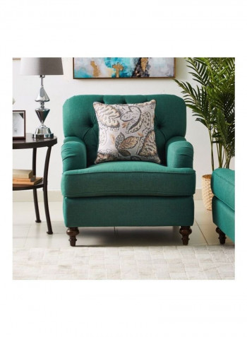 Dorothy 1-Seater Sofa With Cushion Green
