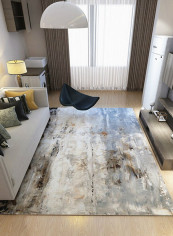Anti-Skid Printed Carpet Grey/Brown 180x280centimeter