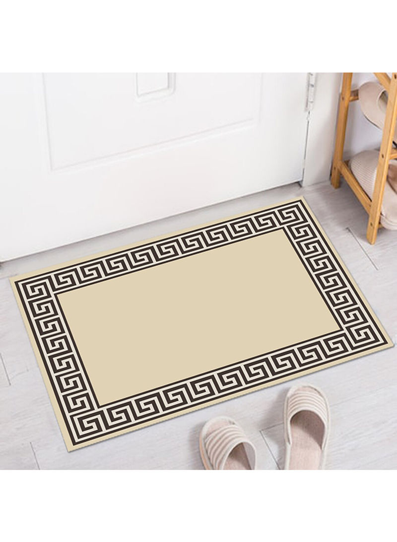 Geometric Design Floor Rug Beige/Black 180x280centimeter