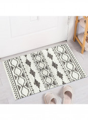 Geometric Design Floor Rug Beige/Green 180x280centimeter