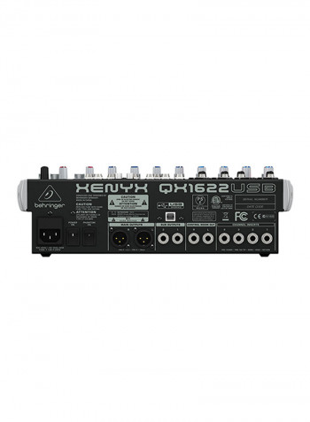12Ch Audio Mixer QX1622USB Black