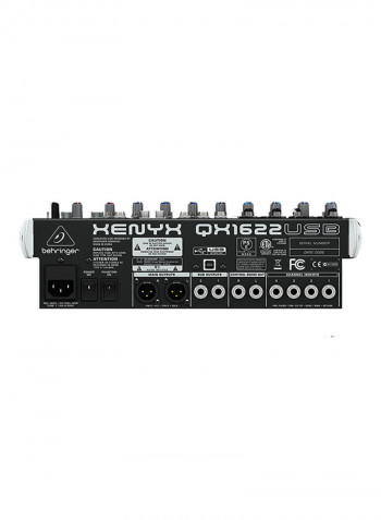 12Ch Audio Mixer QX1622USB Black
