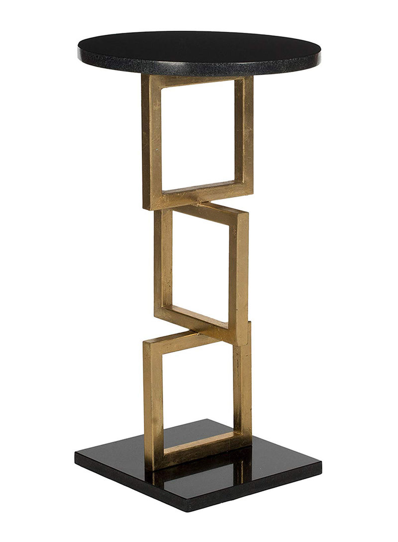 Home Collection Cassidy Accent Table Gold/Black