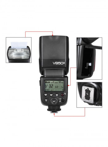 Speedlite GN60 Camera Flash 64x76x190millimeter Black