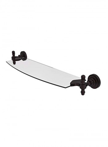 Retro Dot Glass Shelf Clear/Black 18inch