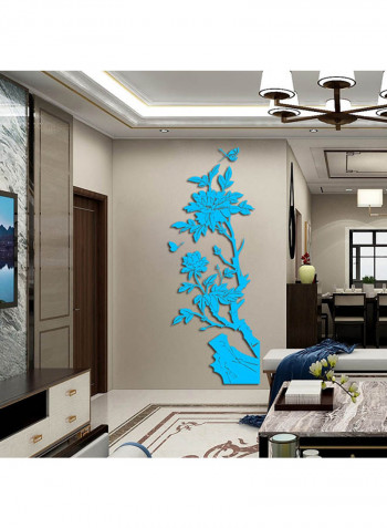 Plant Design Wall Sticker Blue