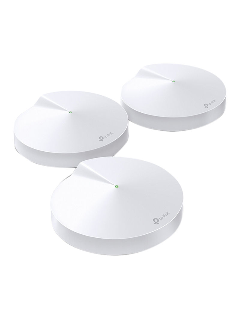 Pack Of 3 Deco M9 Plus AC2200 Smart Home Mesh Wi-Fi System 5.7x1.8×5.7inch White