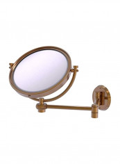Wall Mounted Magnification Mirror Brown/Clear 8inch