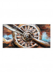 Decorative 3D Wall Painting Red/Black/Brown 76x152centimeter