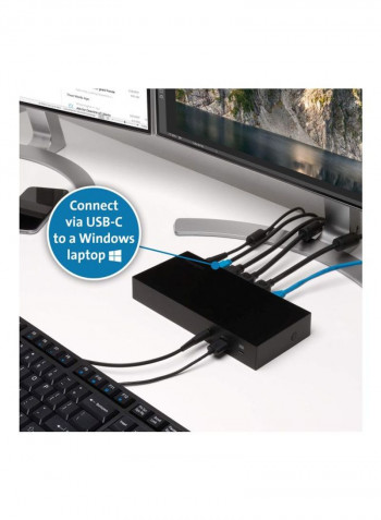 Scalable Video Docking Station With Adapter Black