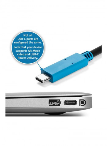 Scalable Video Docking Station With Adapter Black
