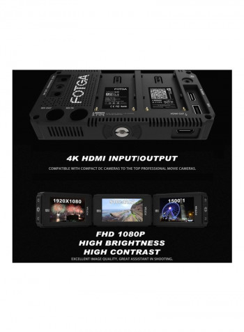 Ips Video On-Camera Field Monitor Black
