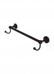 Sag Harbor Collection Integrated Hooks Towel Bar Brown 30inch