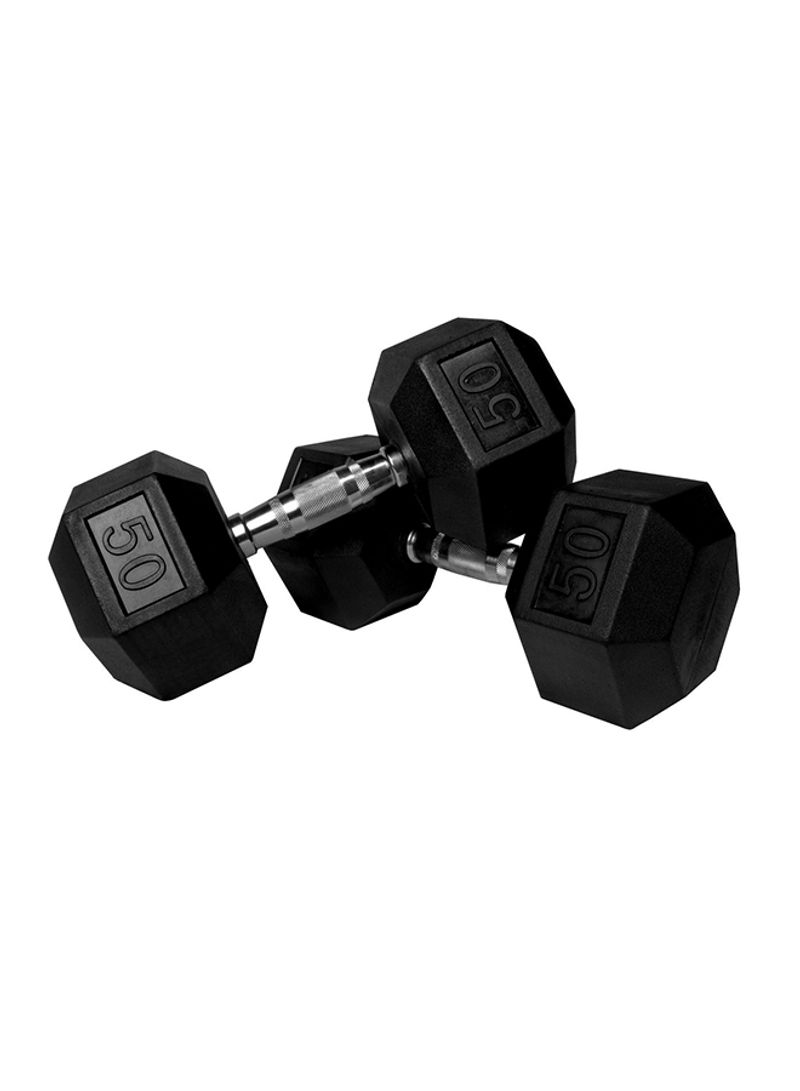 Rubber Hex Dumbbell 50pound