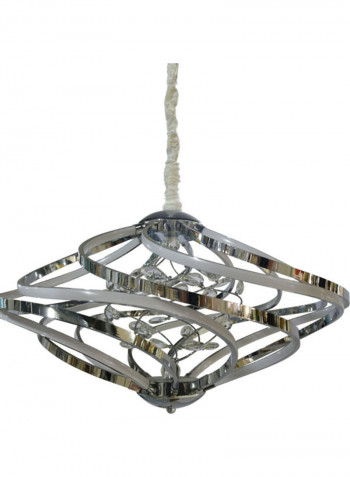 Decorative Pendant Light White/Silver 75 x 45cm