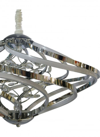 Decorative Pendant Light White/Silver 75 x 45cm