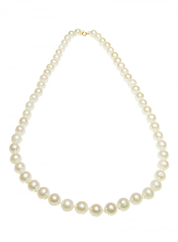 18 Karat Gold Genuine Pearl Necklace