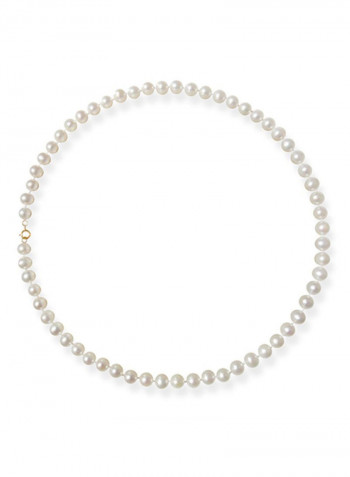 18 Karat Gold Genuine Pearl Necklace
