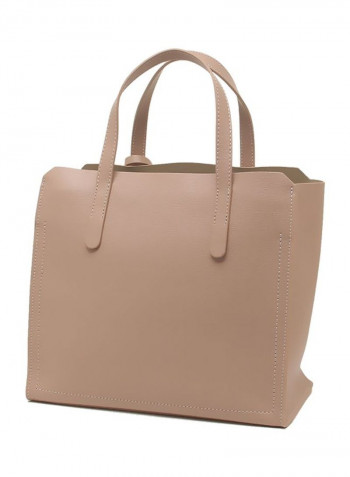 Leather Tote HandBag Moonstone