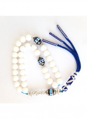 Tasbih Natural Coral and Kook Elegant Engraved Prayer Beads Rosary