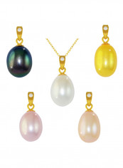 18K Gold Pearl Pendant Necklace