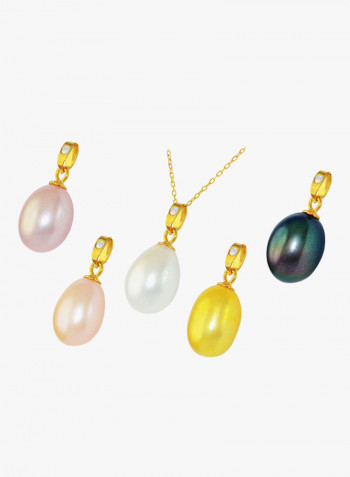 18K Gold Pearl Pendant Necklace