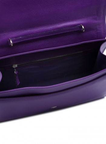 Lady Code Satchel Bag Purple/Silver
