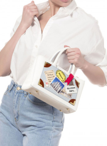 My Travel Diary Stickers Printed Shoulder Bag Multicolour