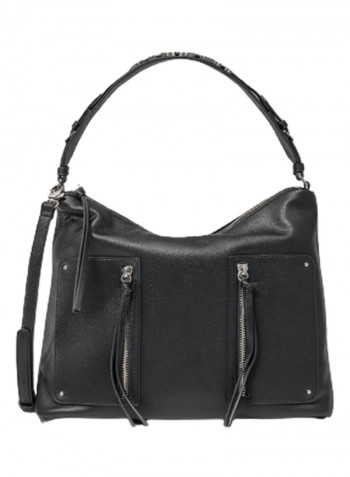 Ginger Logo Detail Hobo Black