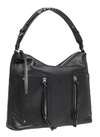 Ginger Logo Detail Hobo Black