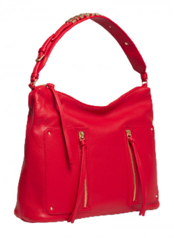 Ginger Logo Detail Hobo Red