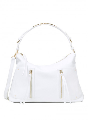 Ginger Logo Detail Hobo White