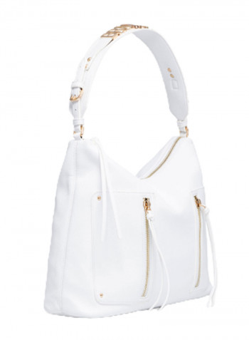 Ginger Logo Detail Hobo White