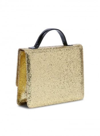 Plate Code Satchel Bag Gold