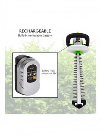 Cordless Hedge Trimmers Green/Grey/Black