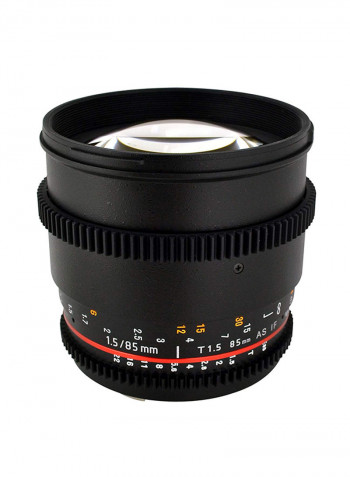 85mm T/1.5 Fixed Lens For Sony Camera Black