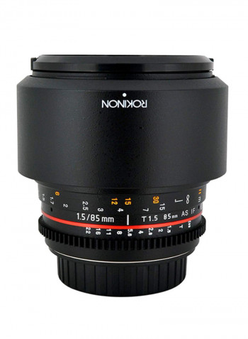 85mm T/1.5 Fixed Lens For Sony Camera Black