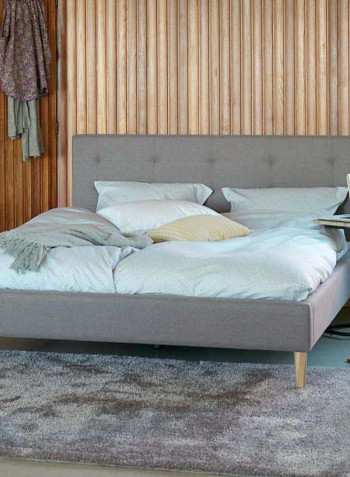 Millinge Bed Frame Grey 140 x 200centimeter