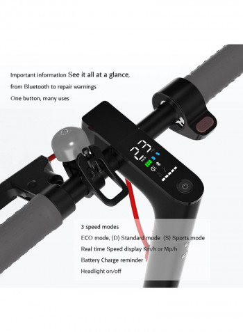 Unisex Electric Bluetooth Support Scooter With Digital Speedometer On Board