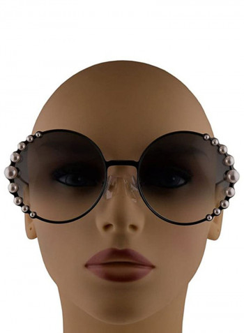 UV Protected Round Sunglasses - Lens Size: 58 mm للبنات