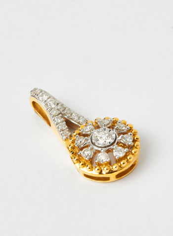 18 Karat Gold Sparkle Pendant