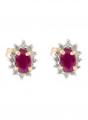 Yellow Gold 0.173 Carat Diamond Diana Studs Earrings