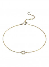 18-Karat Yellow Gold 0.6 Ct. Diamond Studded Square Bracelet