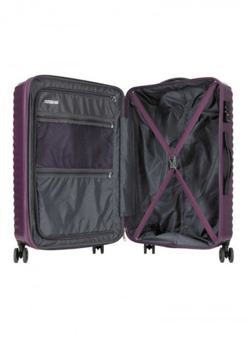 3-Piece Trolley Luggage Bag Set With Mounted TSA Locks Imperial Purple
